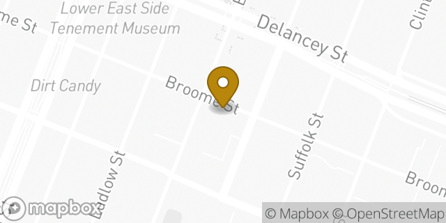 Map showing the location of Amazon Locker - Fishmonger in New York, NY 10002