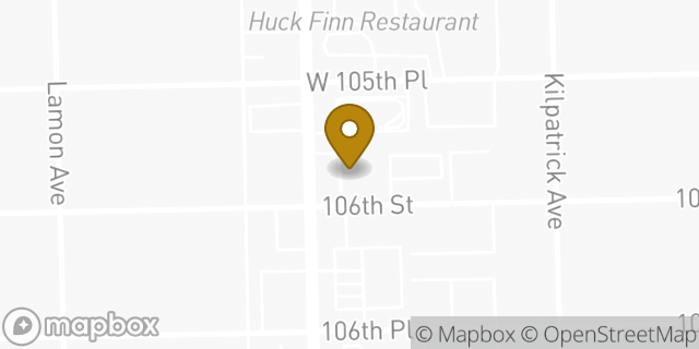Map showing the location of Panera Bread in Oak Lawn, IL 60453