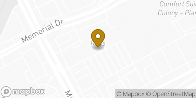 Map showing the location of Amazon Locker - Hiu in The Colony, TX 75056