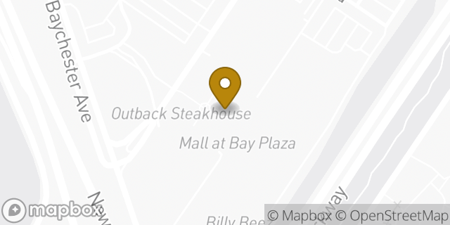 Map showing the location of Olive Garden in Bronx, NY 10475