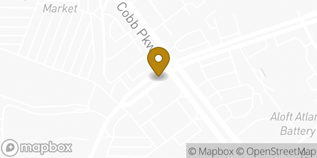Map showing the location of HomeGoods in Smyrna, GA 30080