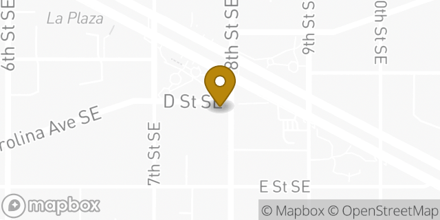 Map showing the location of Starbucks in Washington, DC 20003