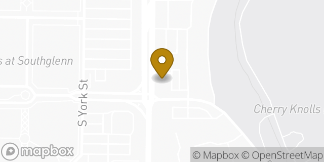 Map showing the location of Chase Bank in Centennial, CO 80122