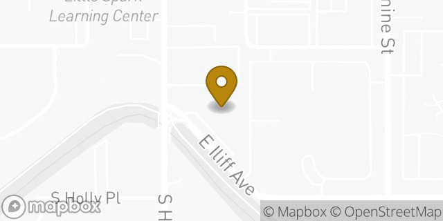 Map showing the location of Denver KinderCare in Denver, CO 80222