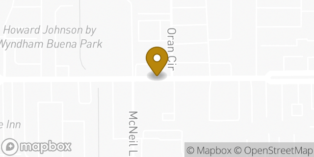 Map showing the location of Buena Park - Orangethorpe Avenue HLE in Buena Park, CA 90621