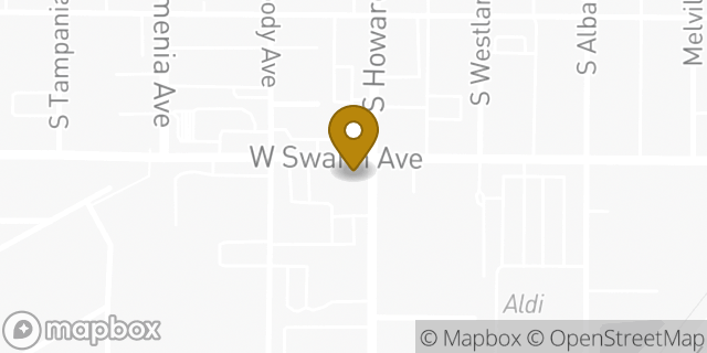 Map showing the location of Panera Bread in Tampa, FL 33606