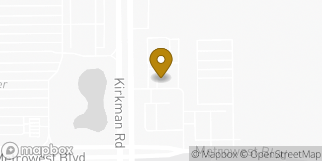 Map showing the location of Starbucks in Orlando, FL 32811