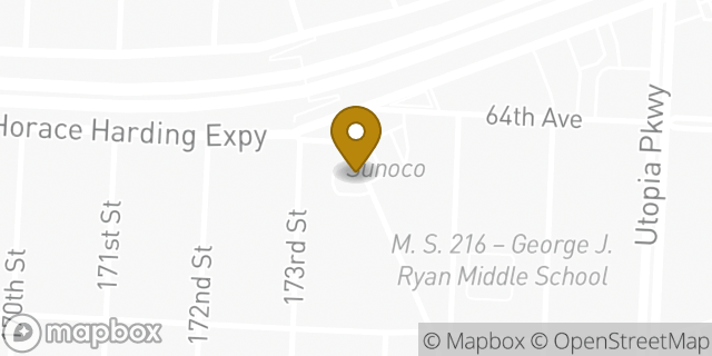 Map showing the location of Dunkin' in Fresh Meadows, NY 11365