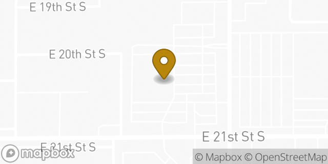 Map showing the location of AutoZone in Tulsa, OK 74112