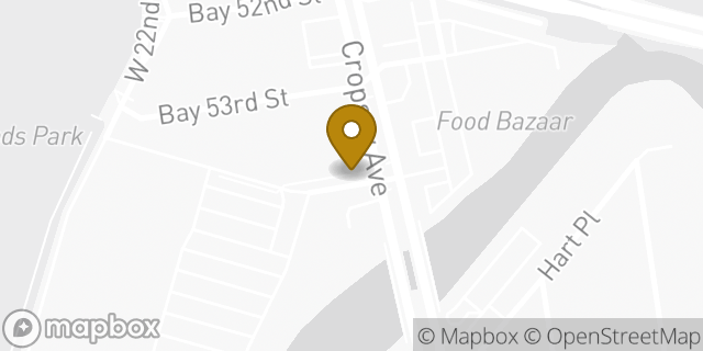 Map showing the location of Dunkin Donuts in Brooklyn, NY 11214
