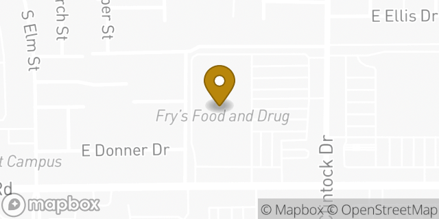 Map showing the location of ATM Fry's in Tempe, AZ 85282
