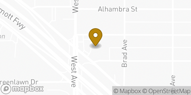Map showing the location of Amazon Locker - Sicily in San Antonio, TX 78201