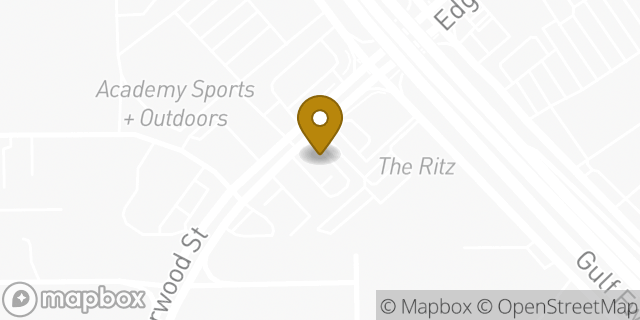 Map showing the location of Clearwood & I45 in Houston, TX 77075
