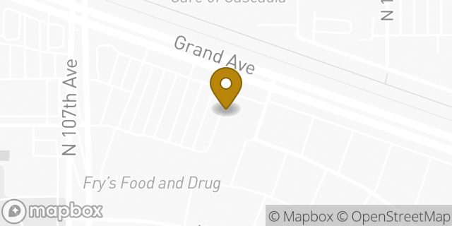 Map showing the location of Subway in Sun City, AZ 85351