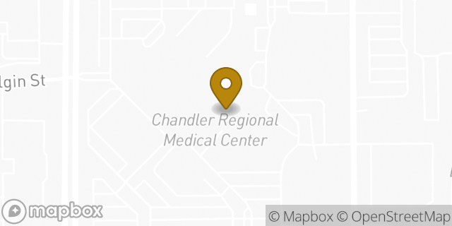 Map showing the location of Starbucks in Chandler, AZ 85224