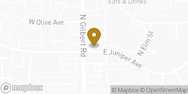 Map showing the location of Amazon Locker - KCi in Gilbert, AZ 85234