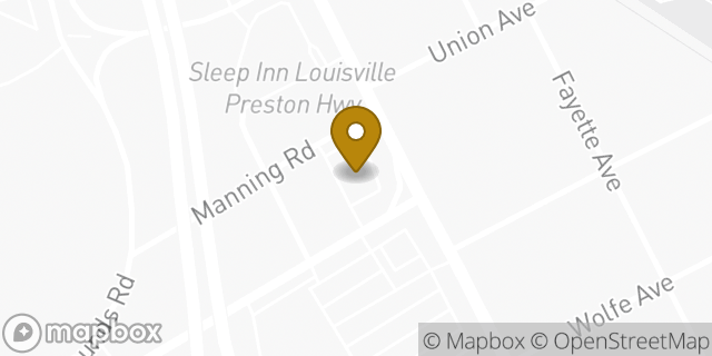 Map showing the location of McDonald's in Louisville, KY 40213