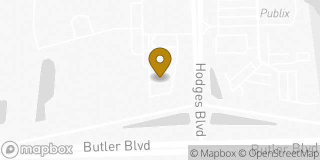 Map showing the location of Olive Garden Italian Restaurant in Jacksonville, FL 32224