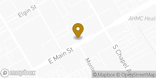 Map showing the location of Amazon Locker - Garb in Alhambra, CA 91801