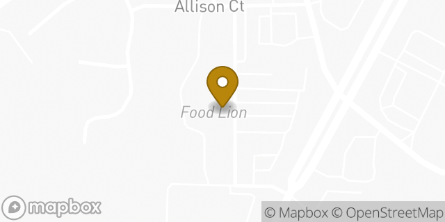 Map showing the location of Food Lion in Winston-Salem, NC 27127