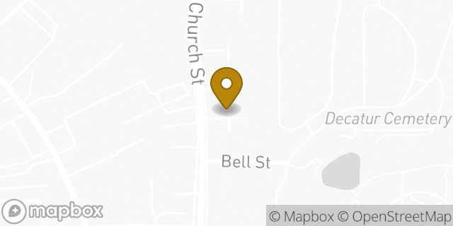 Map showing the location of Super 8 in Decatur, GA 30030