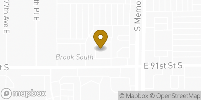 Map showing the location of Chase in Tulsa, OK 74133