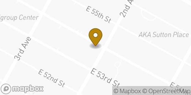 Map showing the location of Equinox East 54th Street in New York, NY 10022
