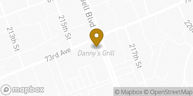 Map showing the location of Dunkin' in New York, NY 11364