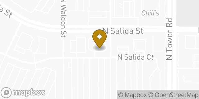 Map showing the location of Chipotle Mexican Grill in Aurora, CO 80011