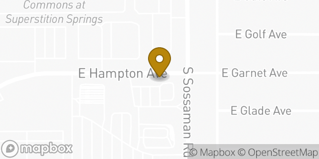 Map showing the location of Starbucks in Mesa, AZ 85209