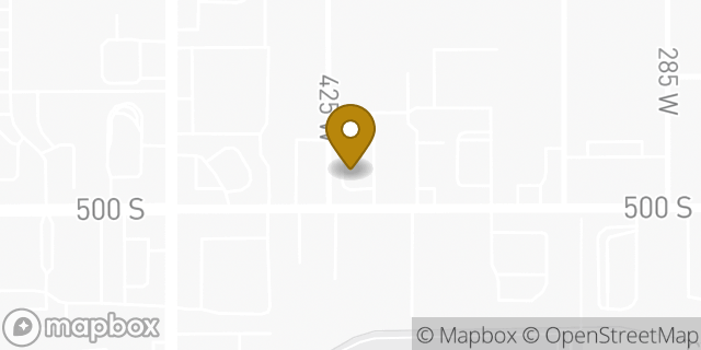 Map showing the location of Starbucks Coffee Company in Bountiful, UT 84010