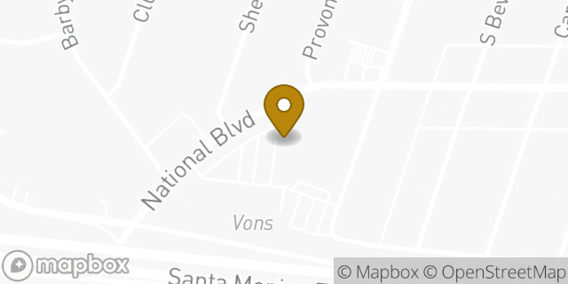 Map showing the location of Subway in Los Angeles, CA 90034