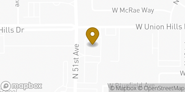 Map showing the location of ATM Walgreens in Glendale, AZ 85308