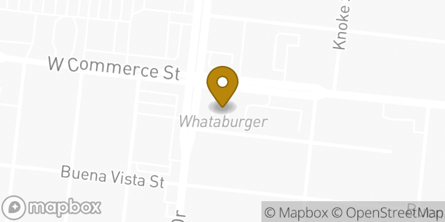 Map showing the location of Commerce & General McMullen in San Antonio, TX 78237