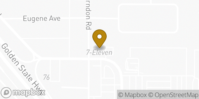 Map showing the location of 7-Eleven in Modesto, CA 95351