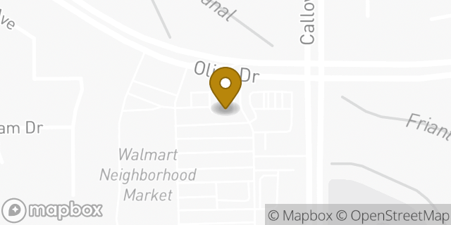 Map showing the location of Starbucks Coffee Company in Bakersfield, CA 93312