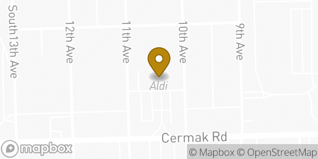 Map showing the location of Aldi in Broadview, IL 60155