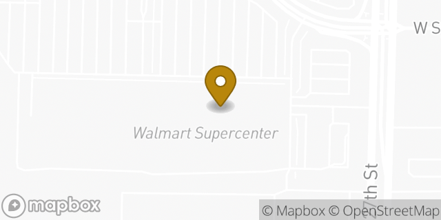 Map showing the location of Walmart in Franklin, WI 53132