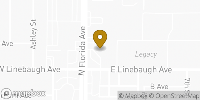 Map showing the location of Amazon Locker - Paleontology in Tampa, FL 33612