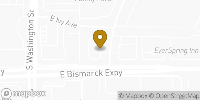 Map showing the location of McDonald's in Bismarck, ND 58504