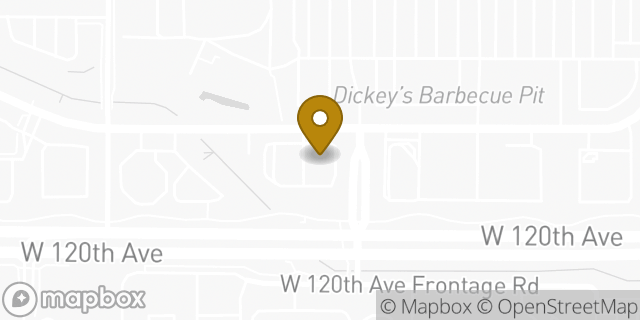 Map showing the location of Amazon Locker - Yasser in Broomfield, CO 80020