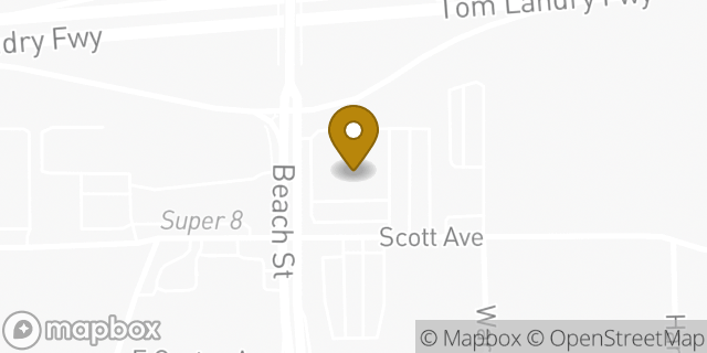 Map showing the location of Chase Bank in Fort Worth, TX 76103