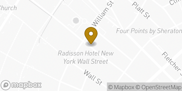 Map showing the location of Dunkin' in New York, NY 10005