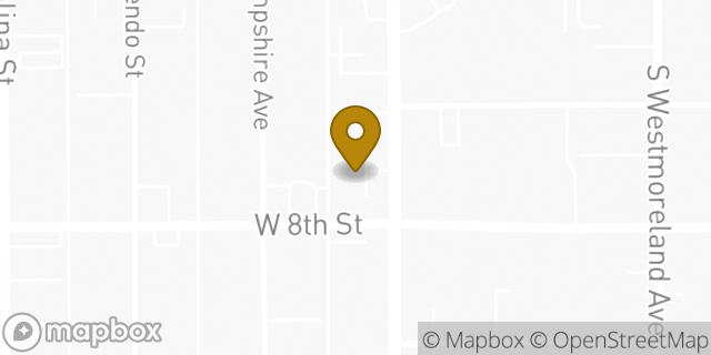 Map showing the location of Baskin-Robbins in Los Angeles, CA 90005
