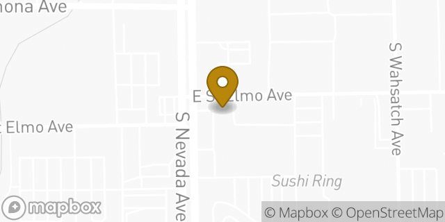 Map showing the location of 7-Eleven in Colorado Springs, CO 80905