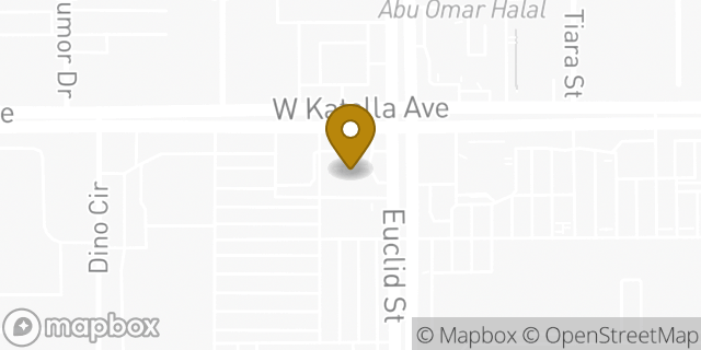 Map showing the location of Amazon Locker - Tachometer in Anaheim, CA 92804