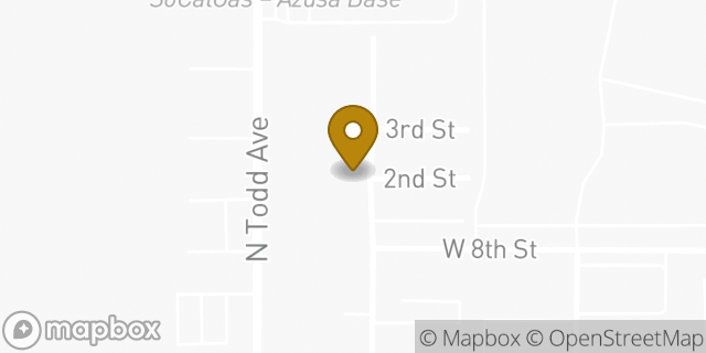 Map showing the location of American Legion Post 180 in Azusa, CA 91702