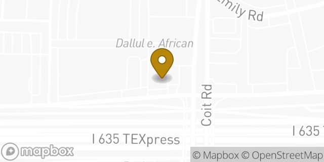 Map showing the location of Starbucks in Dallas, TX 75251