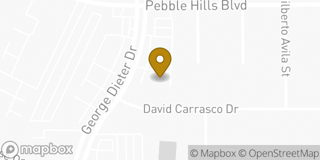 Map showing the location of AutoZone in El Paso, TX 79936