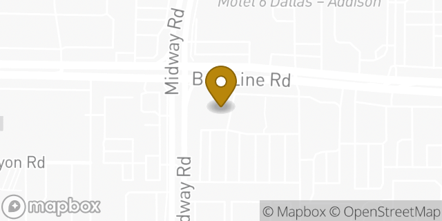 Map showing the location of Olive Garden in Addison, TX 75001